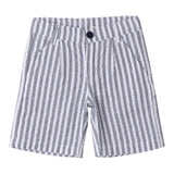 Sarabanda Bermuda Bicolore con Fantasia A Righe per Neonato 0B152N BIANCO/GRIGIO SARABANDA 