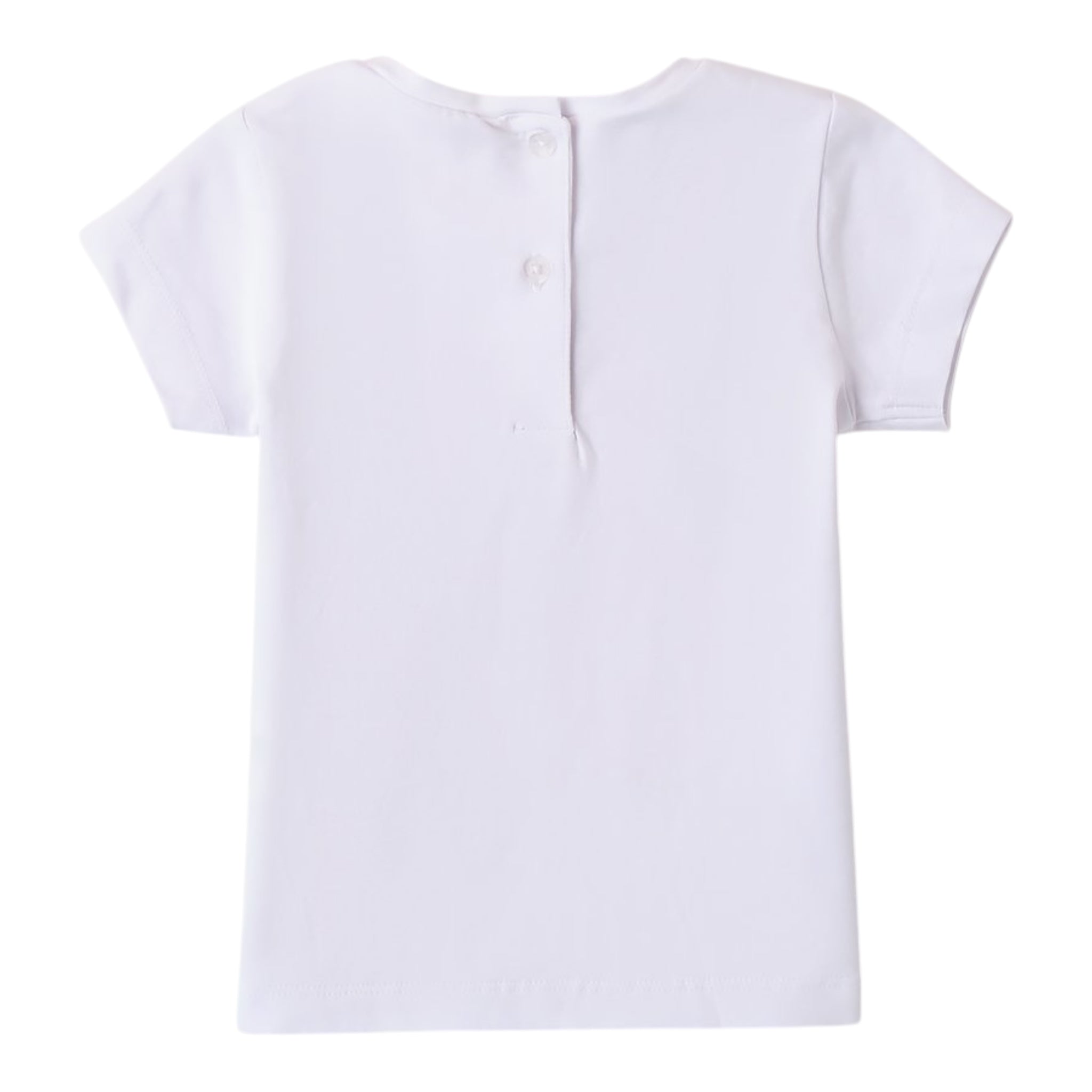 Sarabanda T-Shirt Girocollo Tinta Unita con Stampa per Neonata 0B208N BIANCO SARABANDA 