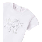 Sarabanda T-Shirt Girocollo tinta unita con Brillantini Bianco per Bambina 0B211XJ BIANCO SARABANDA 