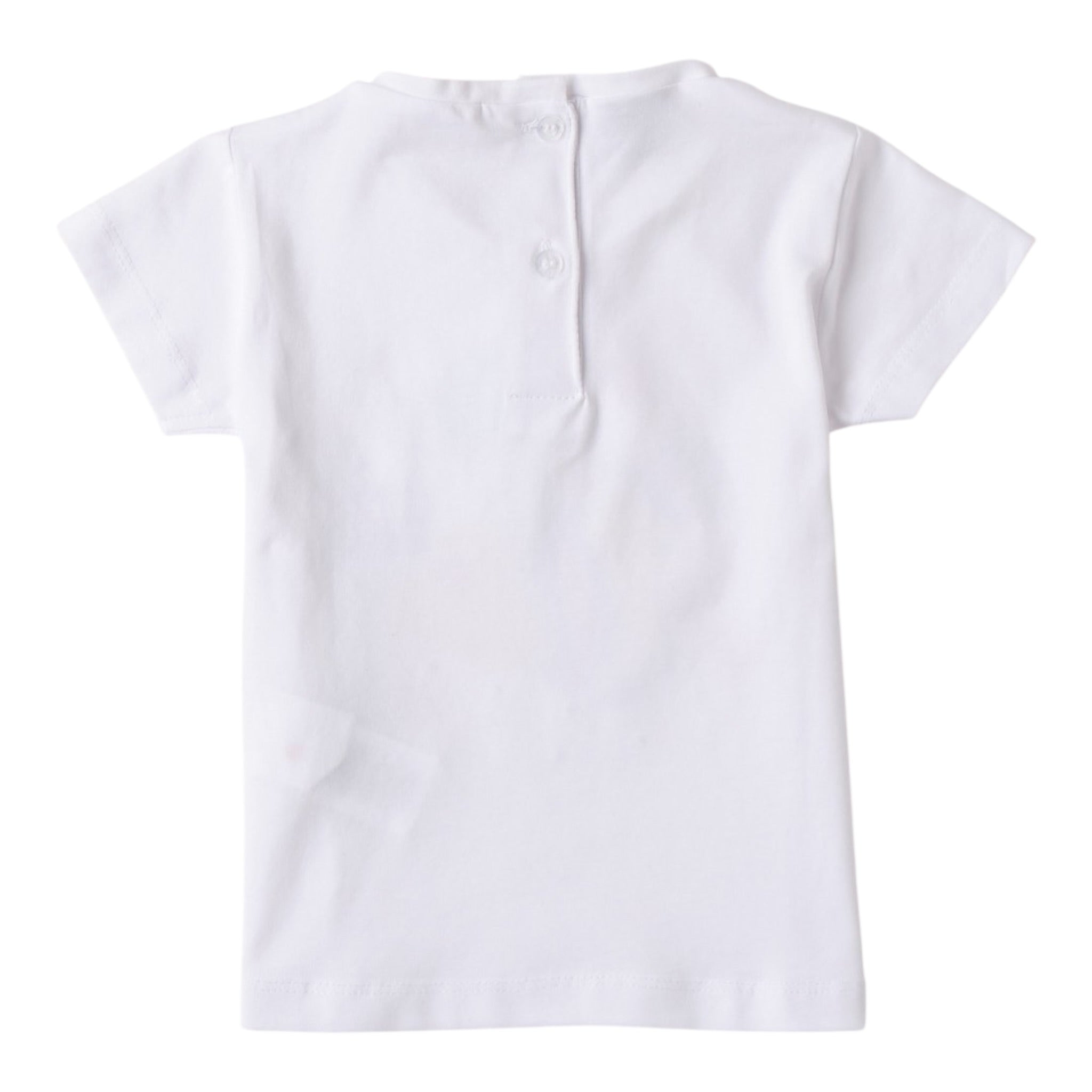 Sarabanda T-Shirt tinta unita con Stampa Bianco per Bambina 0B2133J BIANCO SARABANDA 