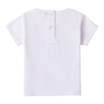 Sarabanda T-Shirt Girocollo Tinta Unita con Stampa per Neonata 0B312N BIANCO SARABANDA 
