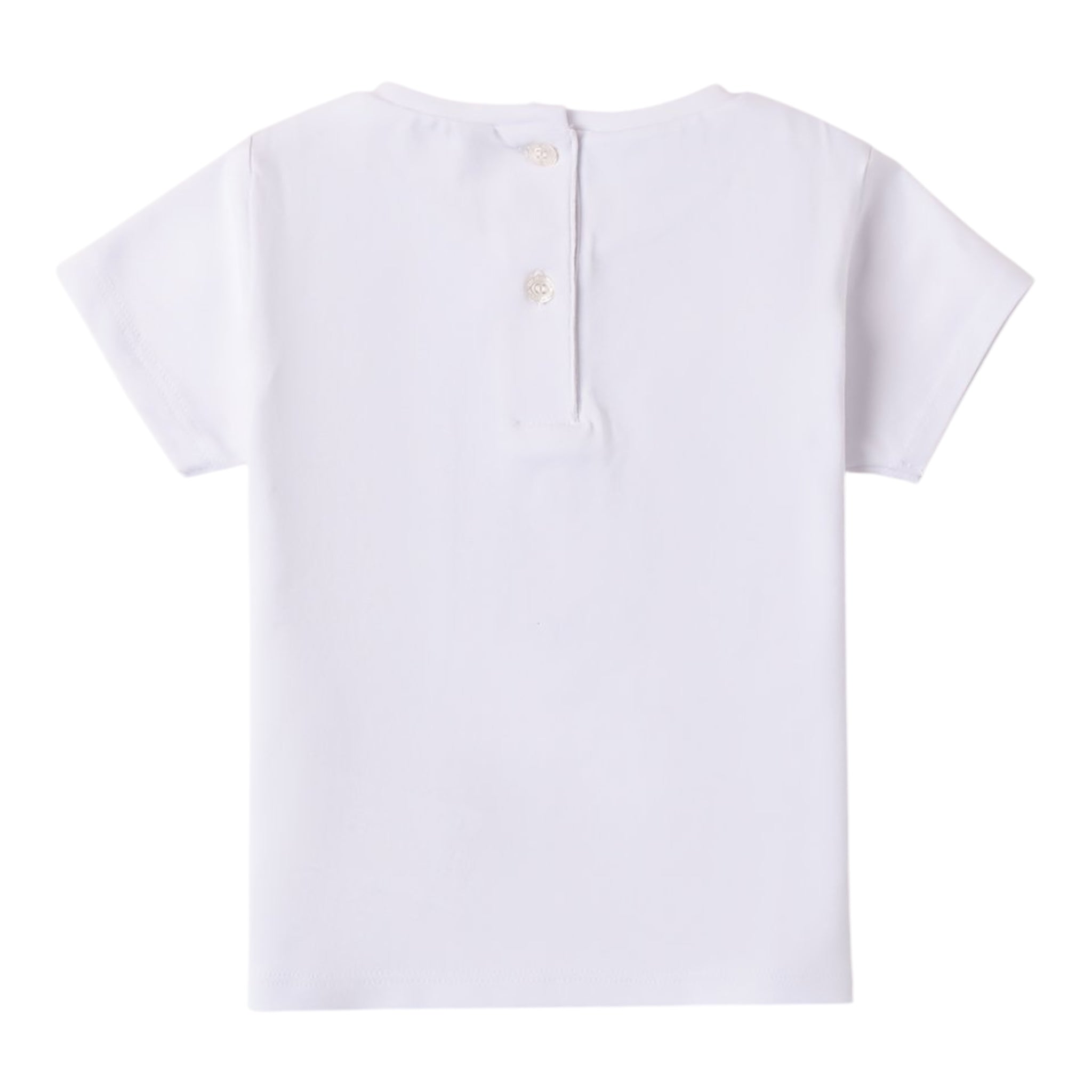 Sarabanda T-Shirt Girocollo Tinta Unita con Stampa per Neonata 0B312N BIANCO SARABANDA 