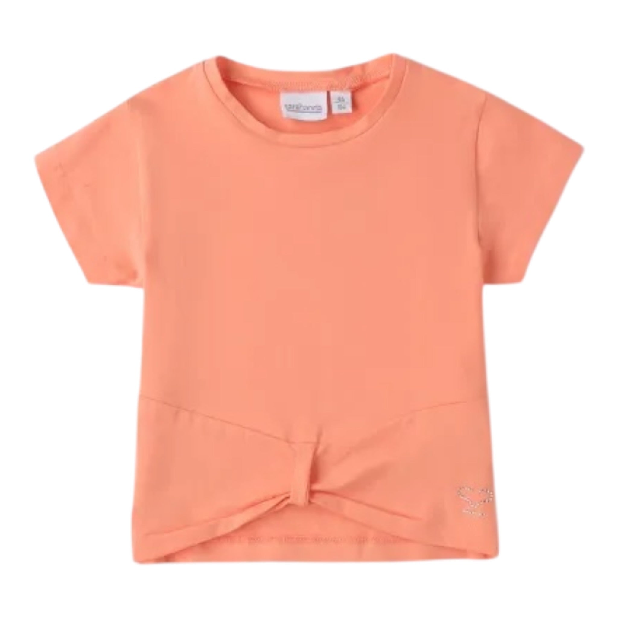 Sarabanda T-Shirt Tinta Unita Girocollo per Bambina 0B317 PESCA SARABANDA 