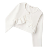 Sarabanda Coprispalle Tinta Unita con Bottone Brillantini per Bambina 0B455 BIANCO SARABANDA 