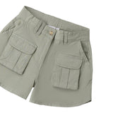 Sarabanda Short tinta unita con Girovita Regolabile Verde per Bambina 0B483 VERDE SARABANDA 