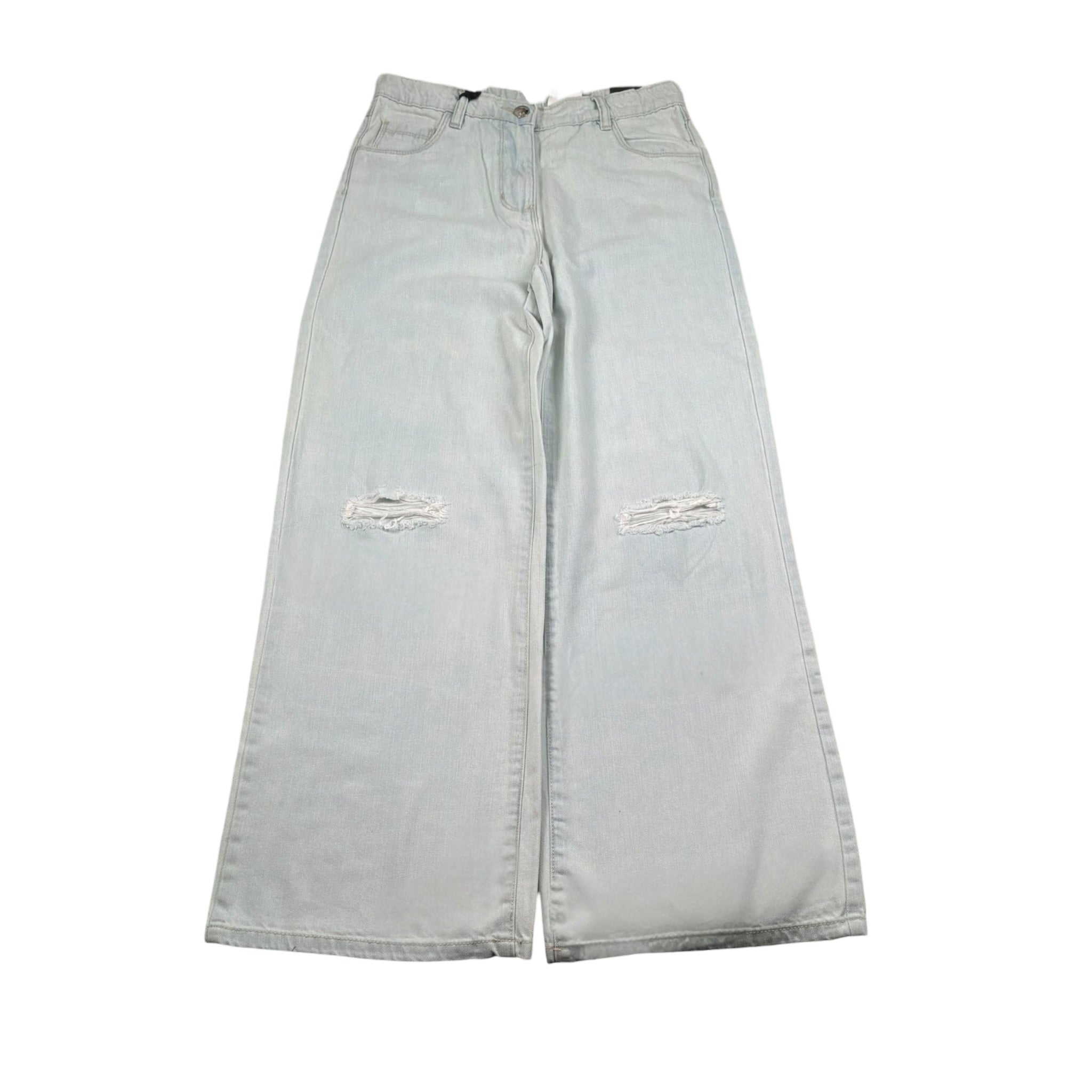 Sarabanda Jeans Tinta Unita con Girovita Regolabile per Bambina 0B539 AZZURRO SARABANDA 