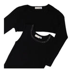Sarabanda Set Abito-Coprispalle Tinta Unita per Bambina 0B573 NERO SARABANDA 