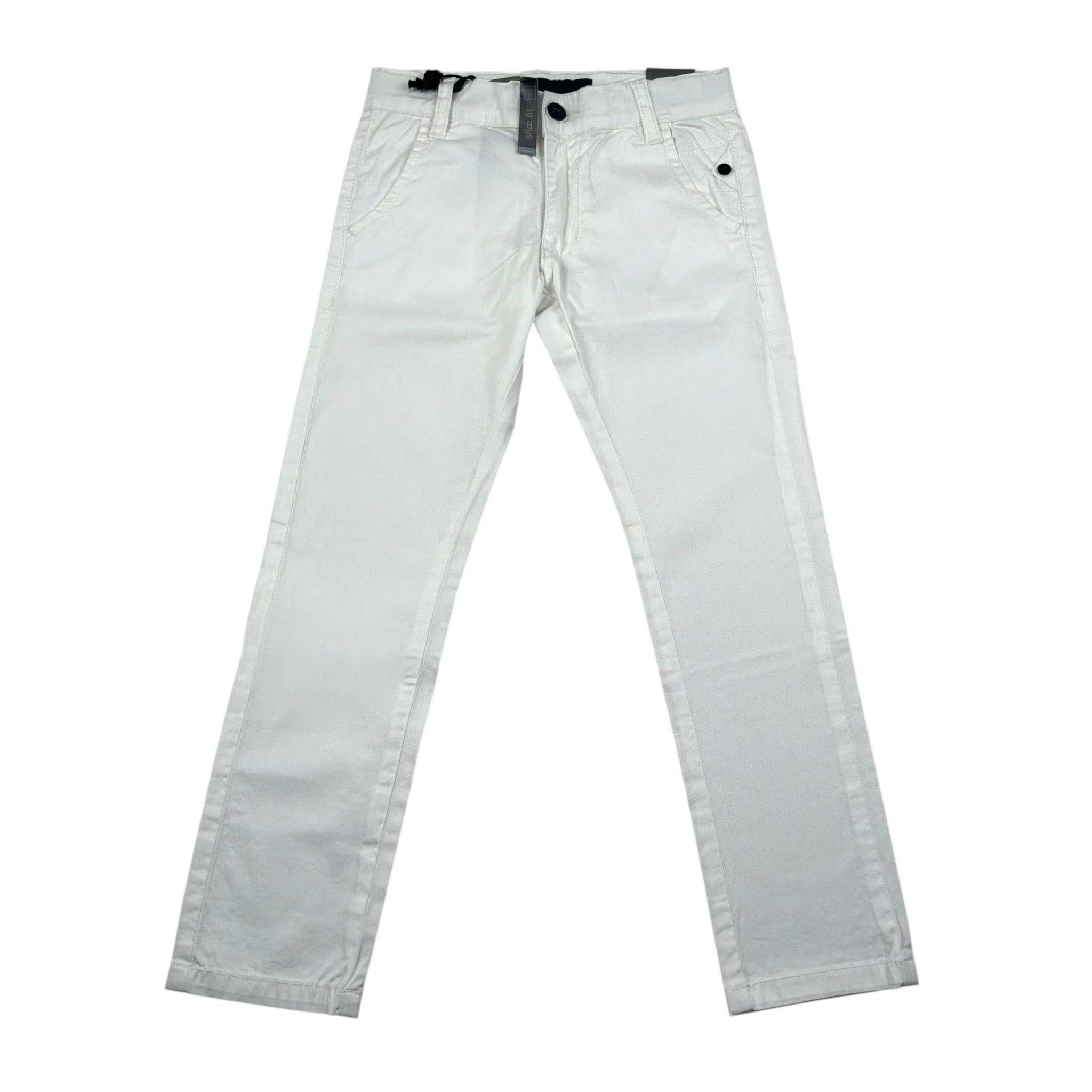 Sarabanda Pantalone Tinta Unita con Girovita Regolabile per Bambino 0J150 BIANCO SARABANDA 