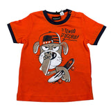 Sarabanda T-Shirt Girocollo Tinta Unita con Stampe per Neonato 12766 ARANCIONE SARABANDA 