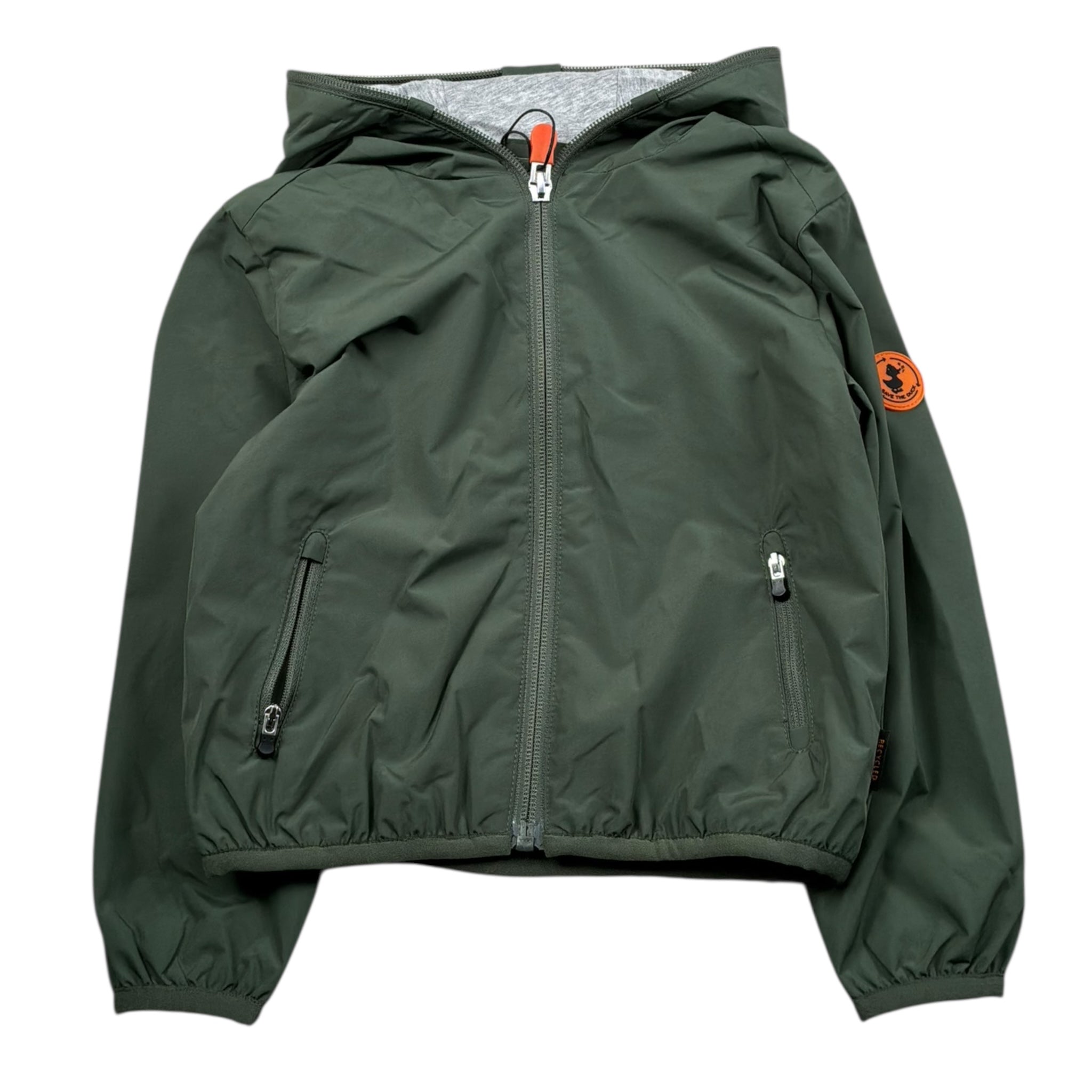 Save The Duck Giubbino Tinta Unita con Zip E Cappuccio per Neonato J30036X VERDE SAVE THE DUCK 