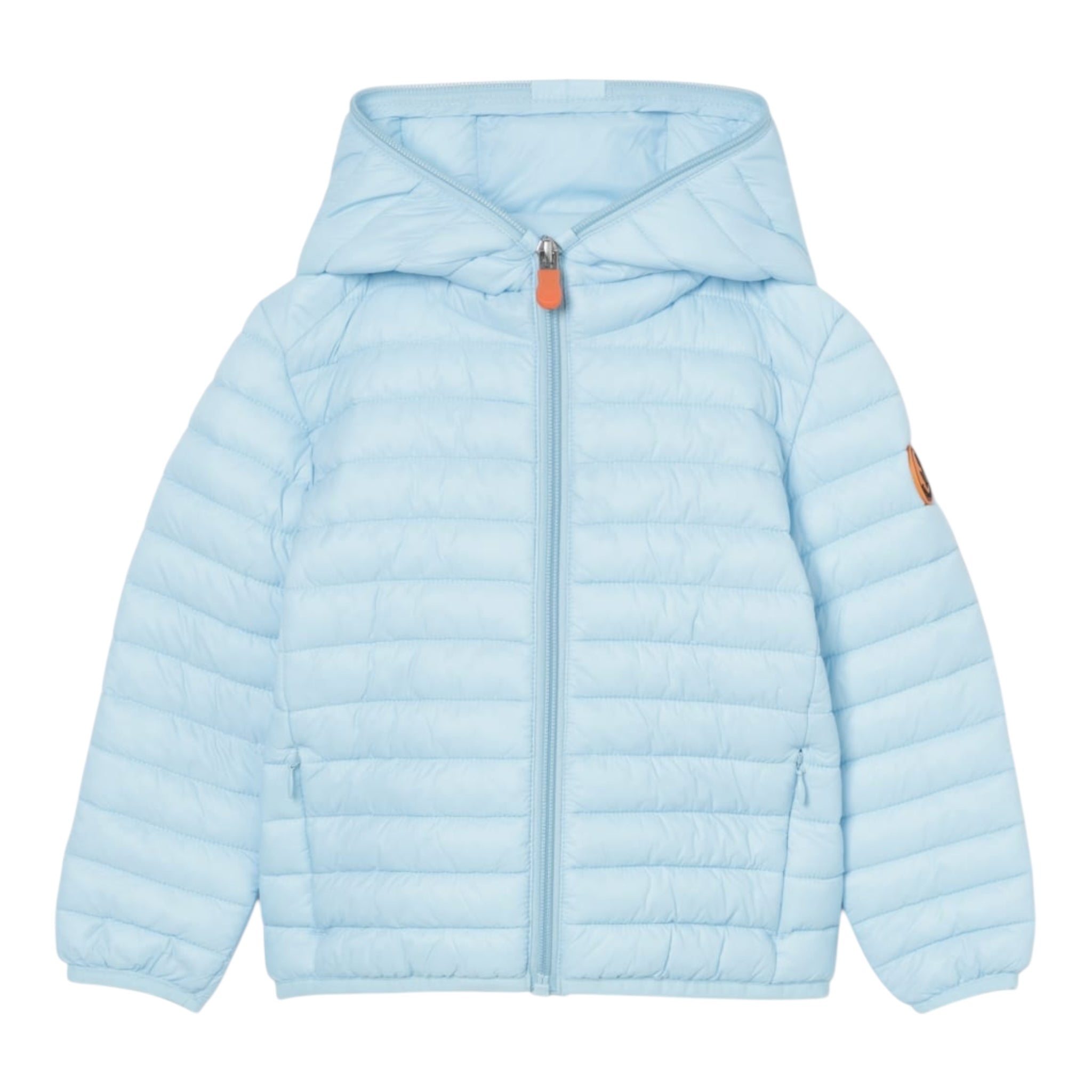 Save The Duck Giubbino Tinta Unita con Zip E Cappuccio per Neonato J30650 AZZURRO SAVE THE DUCK 