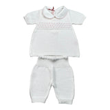 Scaldacuore Completo 2 Pezzi T-Shirt-Short In Maglia per Neonata PS07PCORPE24 BIANCO SCALDACUORE 