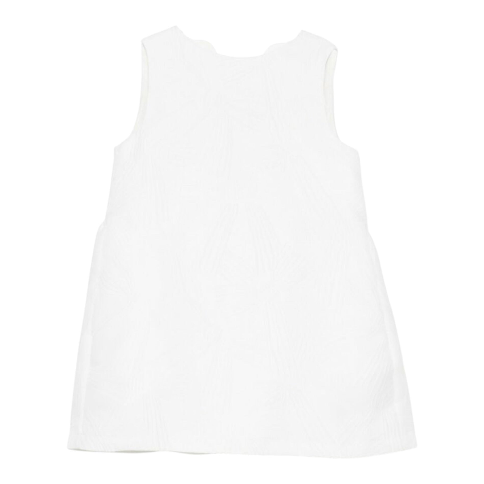 Simonetta Abito Tinta Unita Giromanica con Fiocco per Bambina SW1A82X BIANCO SIMONETTA 