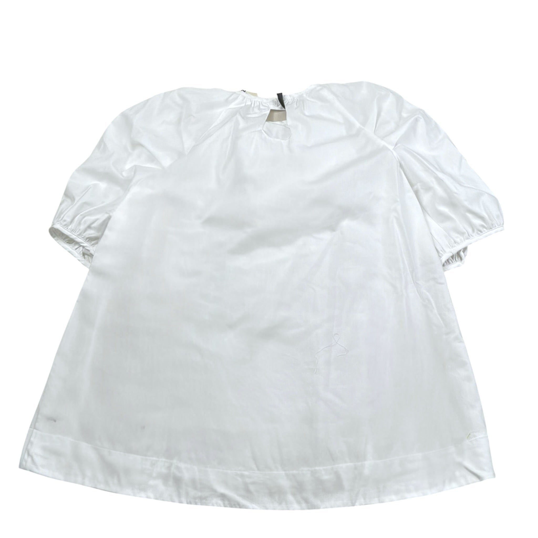 Simonetta Abito Tinta Unita con Stampa per Bambina SW1B53 BIANCO SIMONETTA 