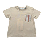 Siviglia T-Shirt Girocollo Tinta Unita con Taschino per Neonato SVNTS17285N BEIGE SIVIGLIA 