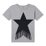 Stella Mccartney T-Shirt Girocollo Tinta Unita con Stampa per Bambina TV8C91 GRIGIO STELLA McCARTNEY 