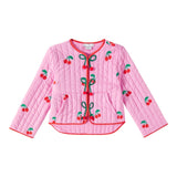 Stella Mccartney Giacca Tinta Unita con Fantasia Ciliegie per Bambina TW2A47 ROSA STELLA McCARTNEY 