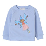 Stella Mccartney Felpa Girocollo Tinta Unita con Stampa per Neonata TW4A10 AZZURRO STELLA McCARTNEY 