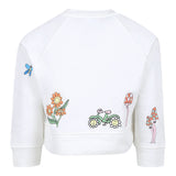 Stella Mccartney Felpa Girocollo Tinta Unita con Stampa per Neonata TW4A50 BIANCO STELLA McCARTNEY 