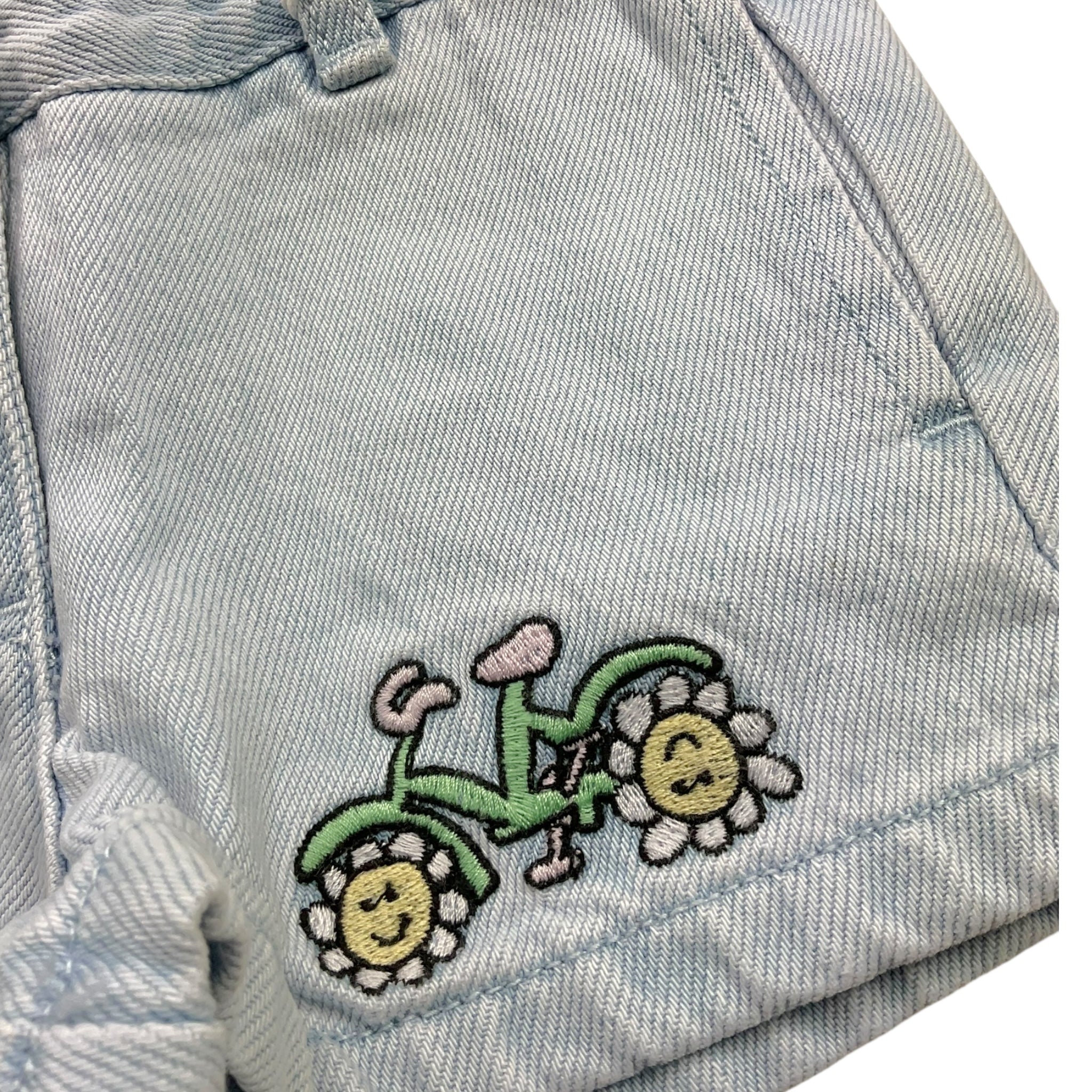 Stella Mccartney Short In Denim Tinta Unita con Girovita Regolabile per Neonata TW6A09N AZZURRO STELLA McCARTNEY 