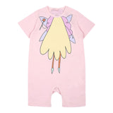 Stella Mccartney Pagliaccetto Mezza Manica Tinta Unita con Stampa per Neonata TWA021 ROSA STELLA McCARTNEY 