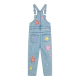 Stella Mccartney Salopette In Denim Tinta Unita con Ricami per Bambina TWAA22 AZZURRO STELLA McCARTNEY 