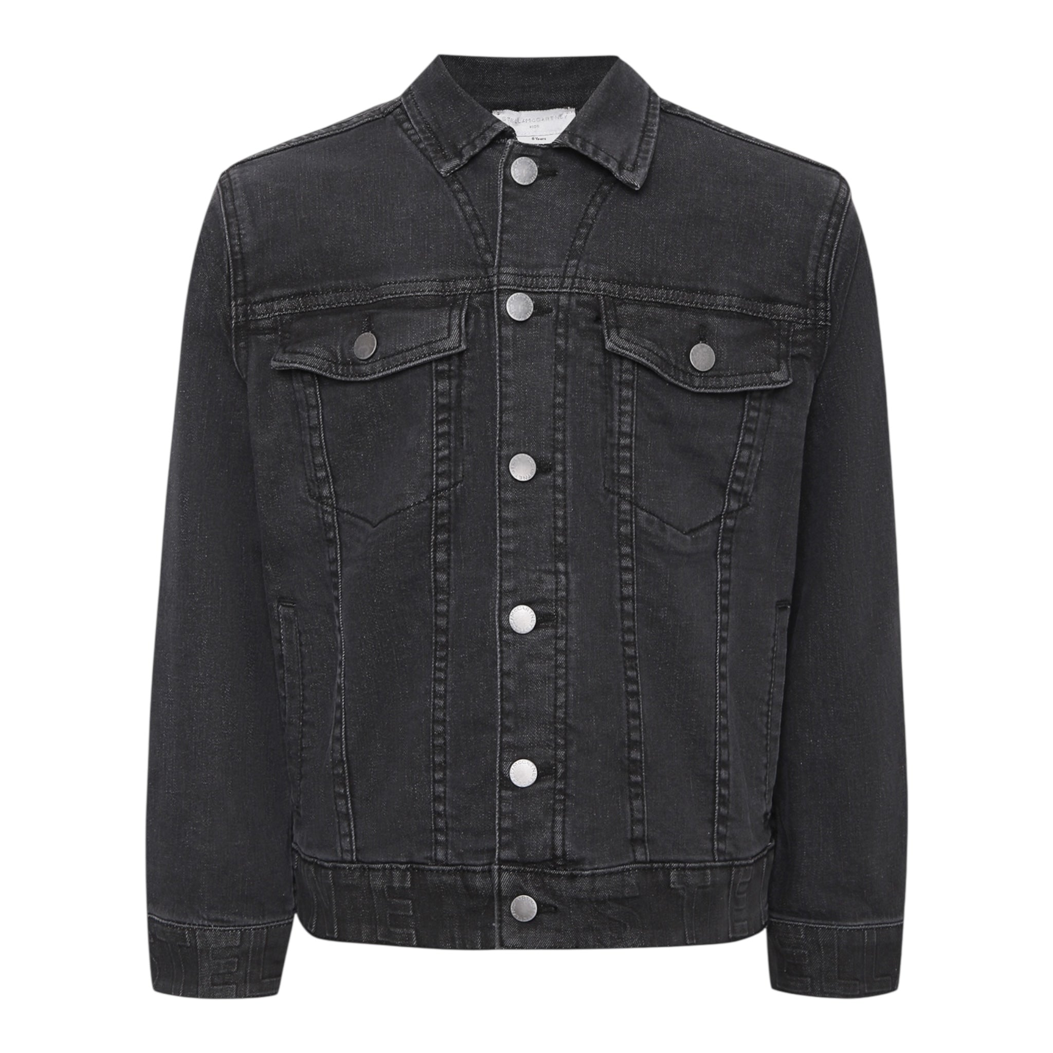 Stella Mccartney Giubbino In Denim Tinta Unita con Stampa per Bambino Z0531 NERO STELLA McCARTNEY 
