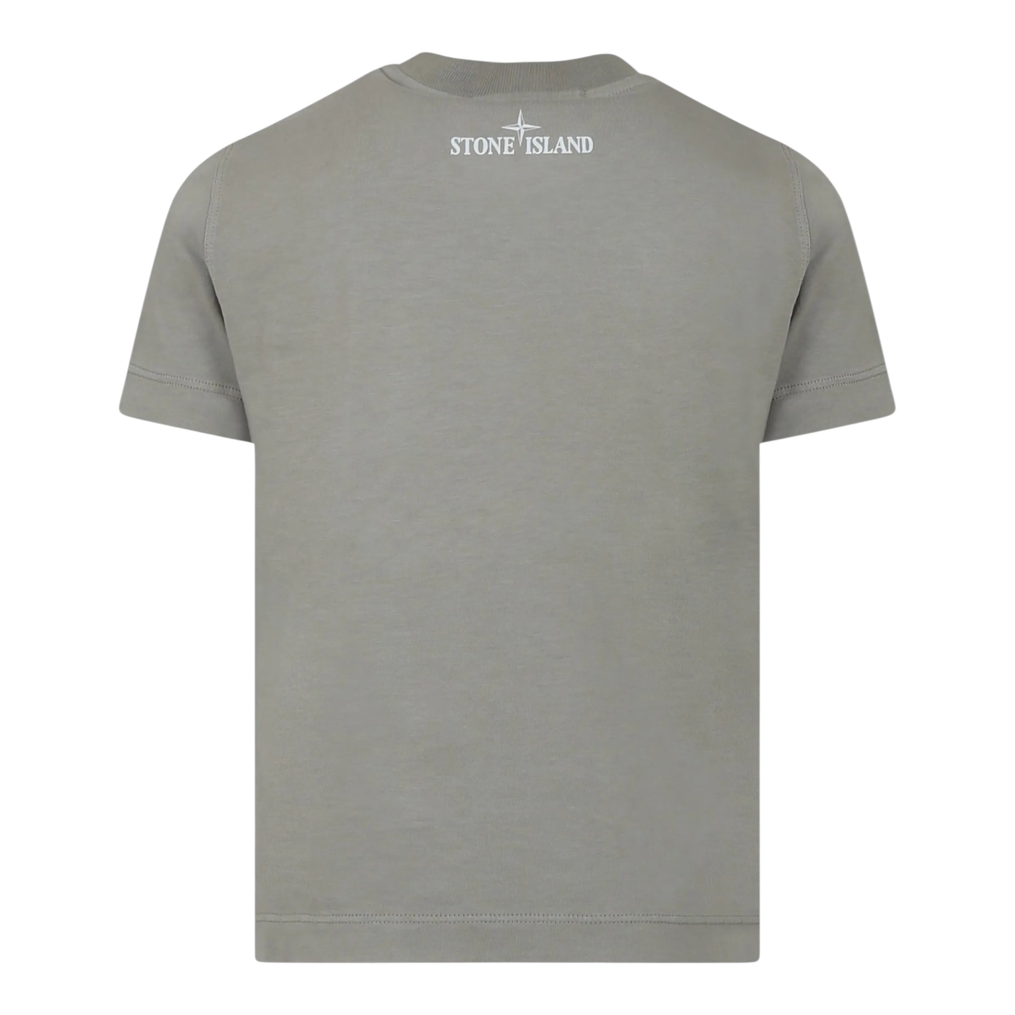 Stone Island T-Shirt Girocollo Tinta Unita con Logo per Bambino K1S162100012 VERDE STONE ISLAND 