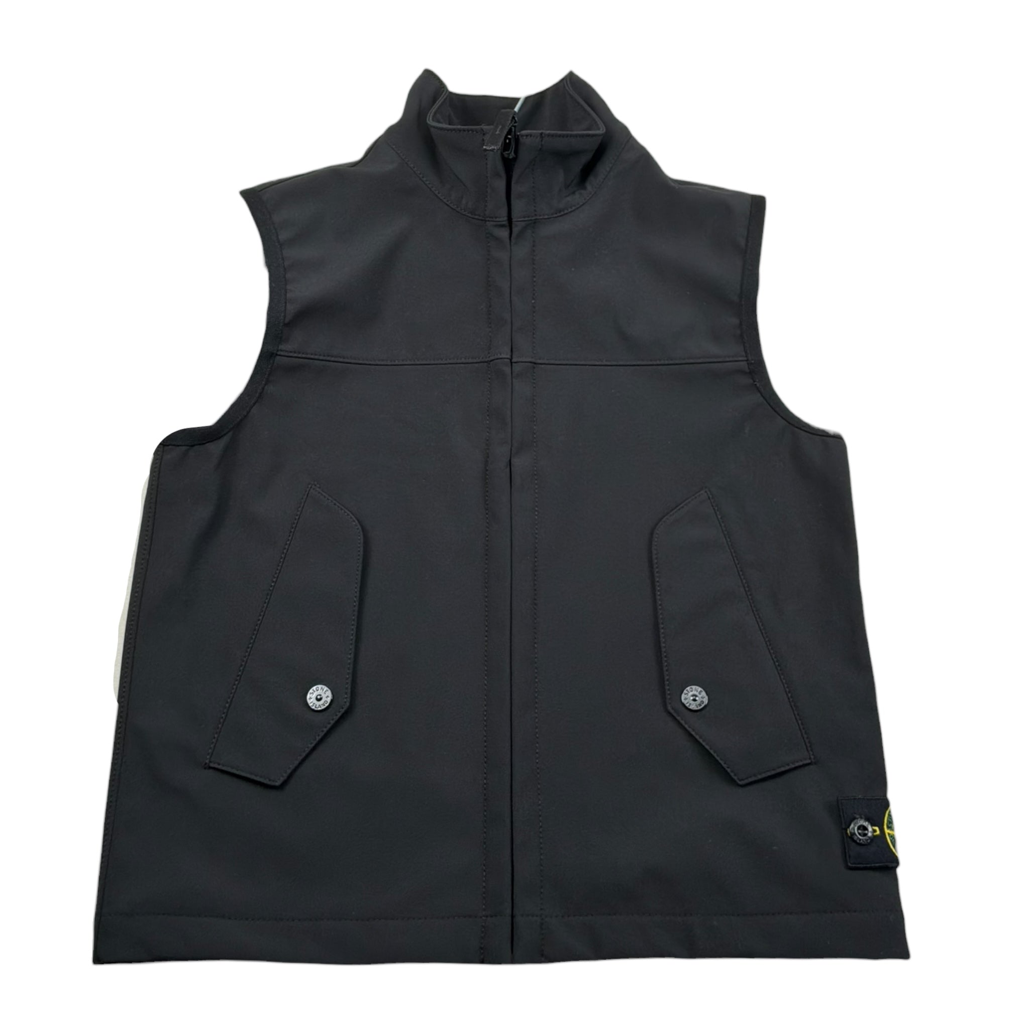 Stone Island Giubbino Smanicato Tinta Unita con Zip per Bambino K1S16G100001 NERO STONE ISLAND 