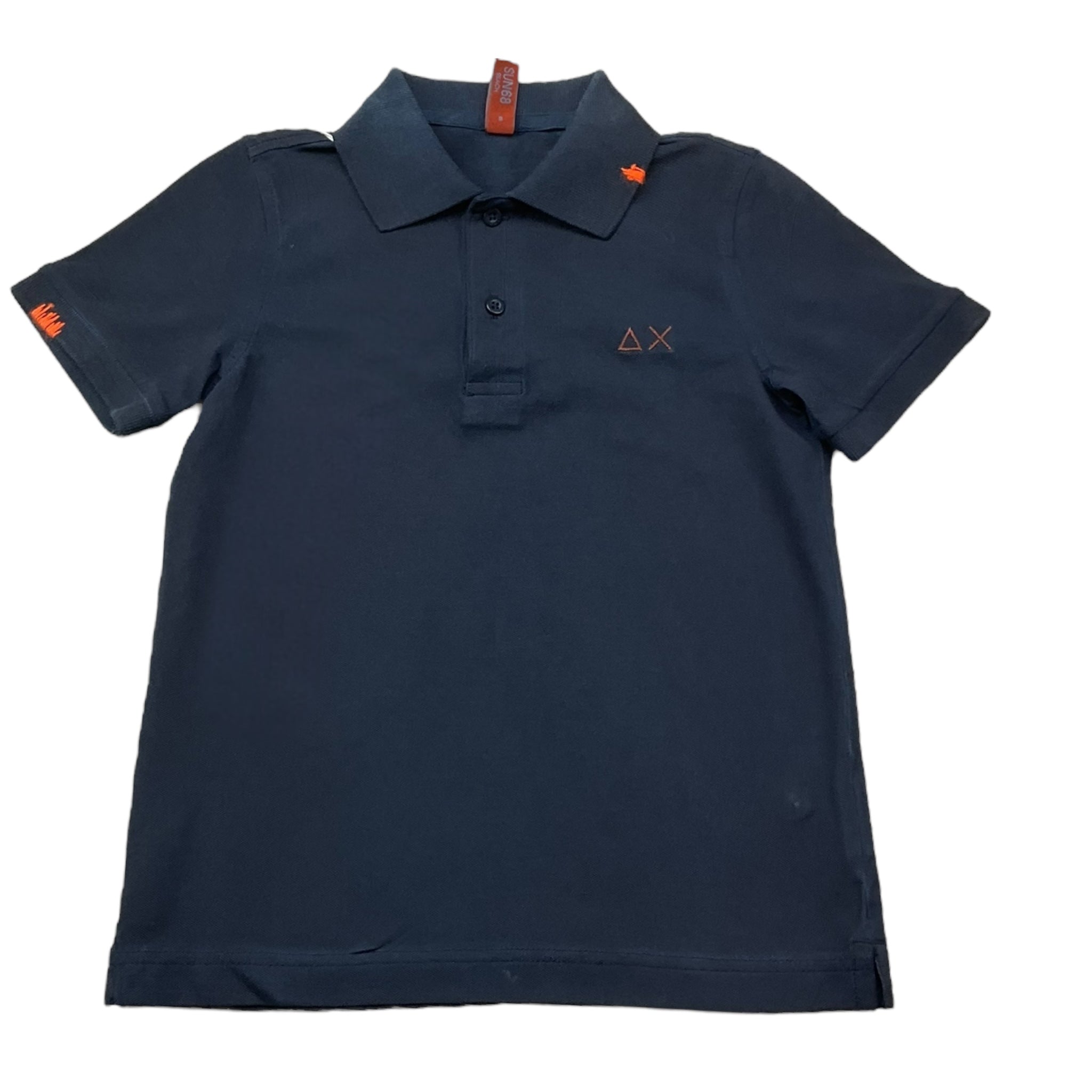 Sun68 Polo Mezza Manica Tinta Unita per Bambino CPA35343 BLU SUN68 