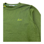Sun68 Maglia Girocollo Tinta Unita con Logo per Bambino CPK35301 VERDE SUN68 