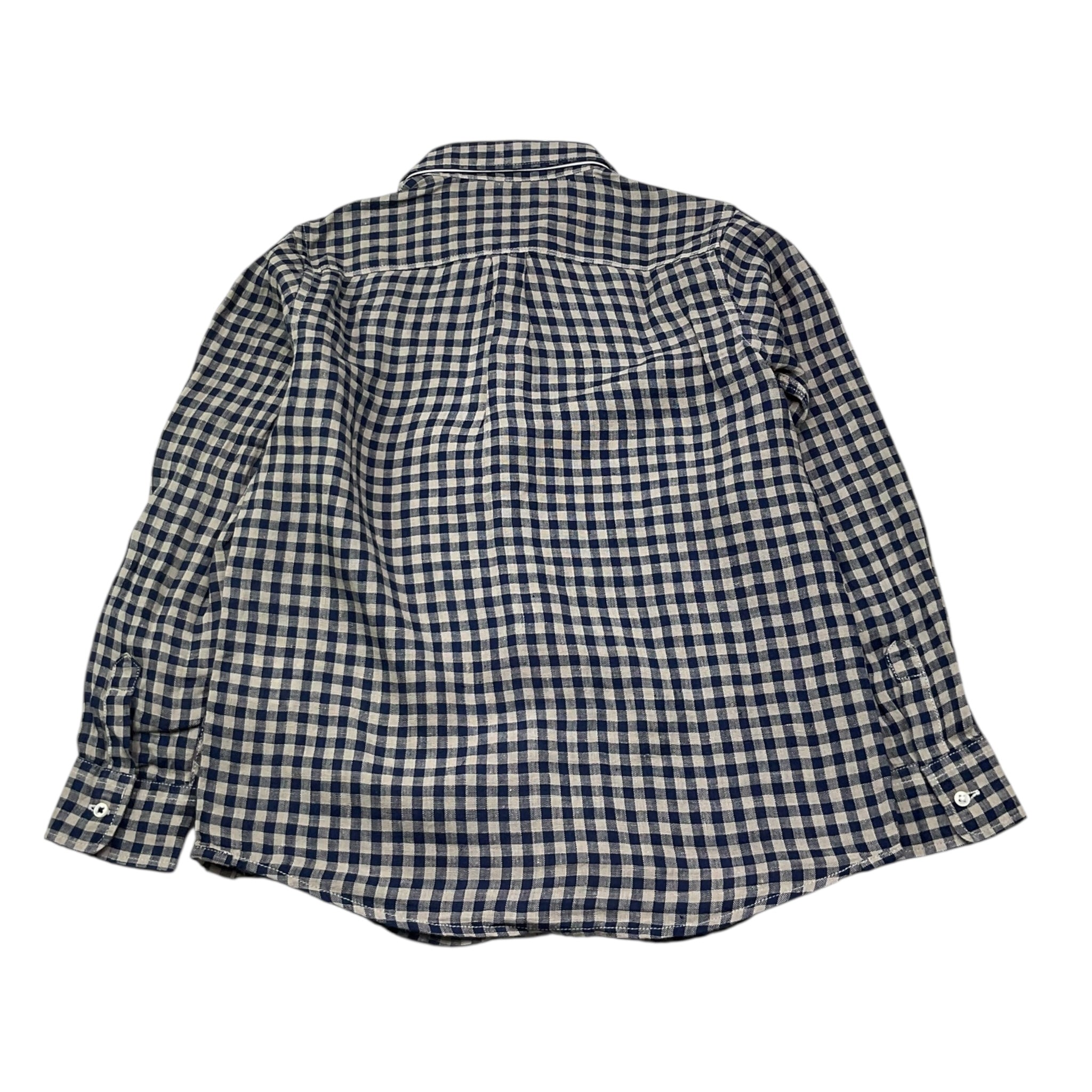 Sun68 Camicia Tinta Unita con Fantasia A Quadri per Bambino CPS35310 BLU SUN68 
