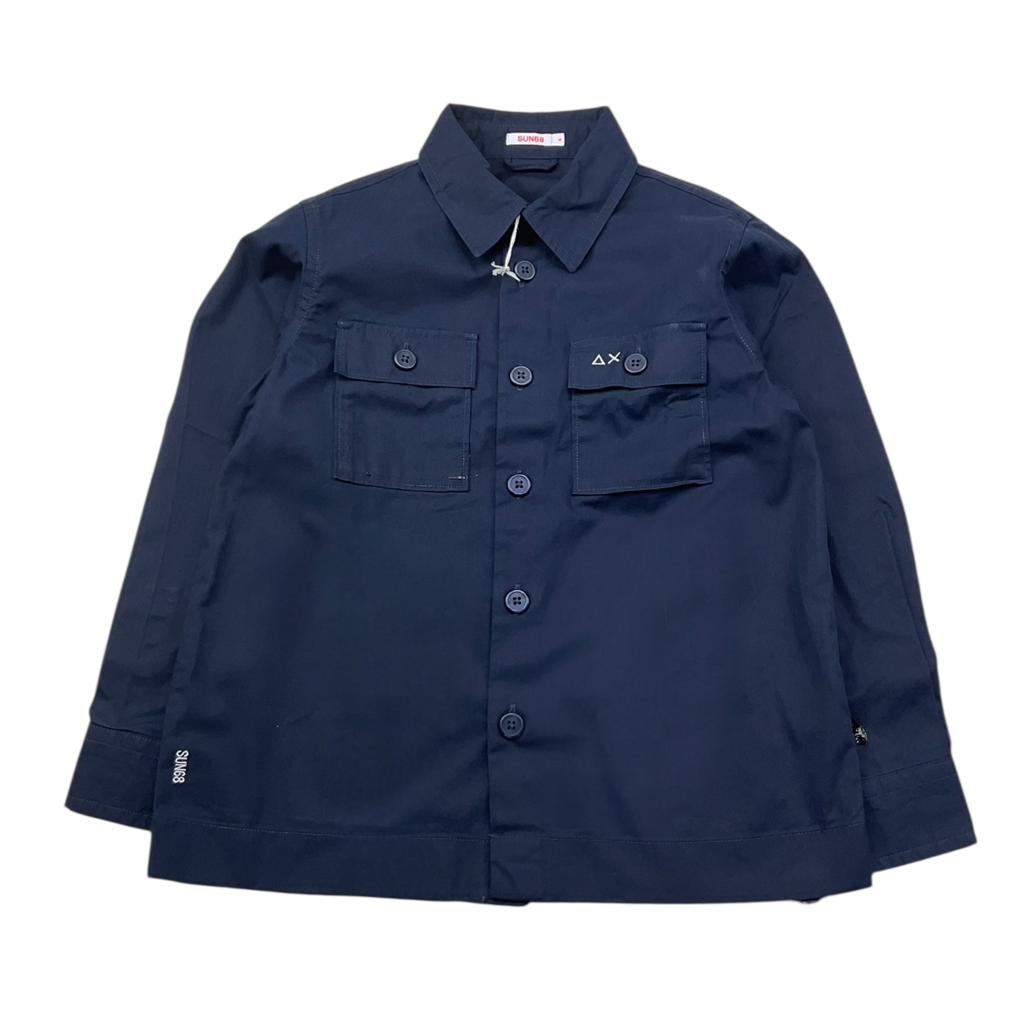 Sun68 Camicia Manica Lunga Tinta Unita per Bambino CPS35313 BLU SUN68 