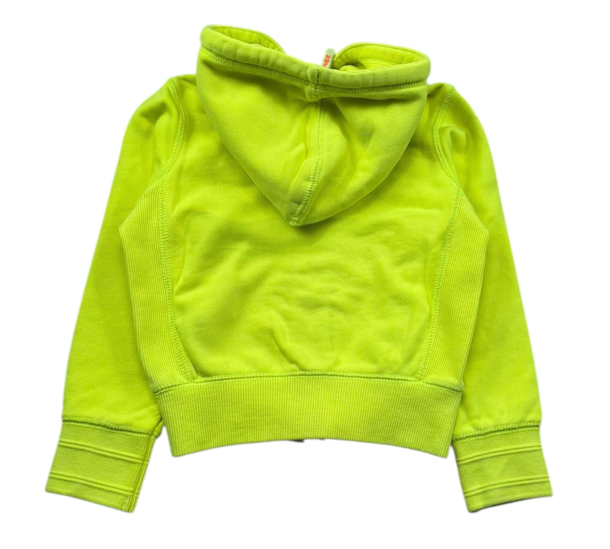 Sun68 Felpa con Zip E Cappuccio Tinta Unita per Neonato F31304N GIALLO FLUO SUN68 