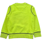 Sun68 Felpa Chiusa Girocollo Tinta Unita con Logo per Bambino F31314 GIALLO FLUO SUN68 