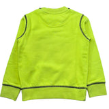 Sun68 Felpa Chiusa Girocollo Tinta Unita con Logo per Bambino F31314 GIALLO FLUO SUN68 
