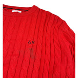 Sun68 Maglia Girocollo Tinta Unita con Logo per Bambino K353155 CORALLO SUN68 