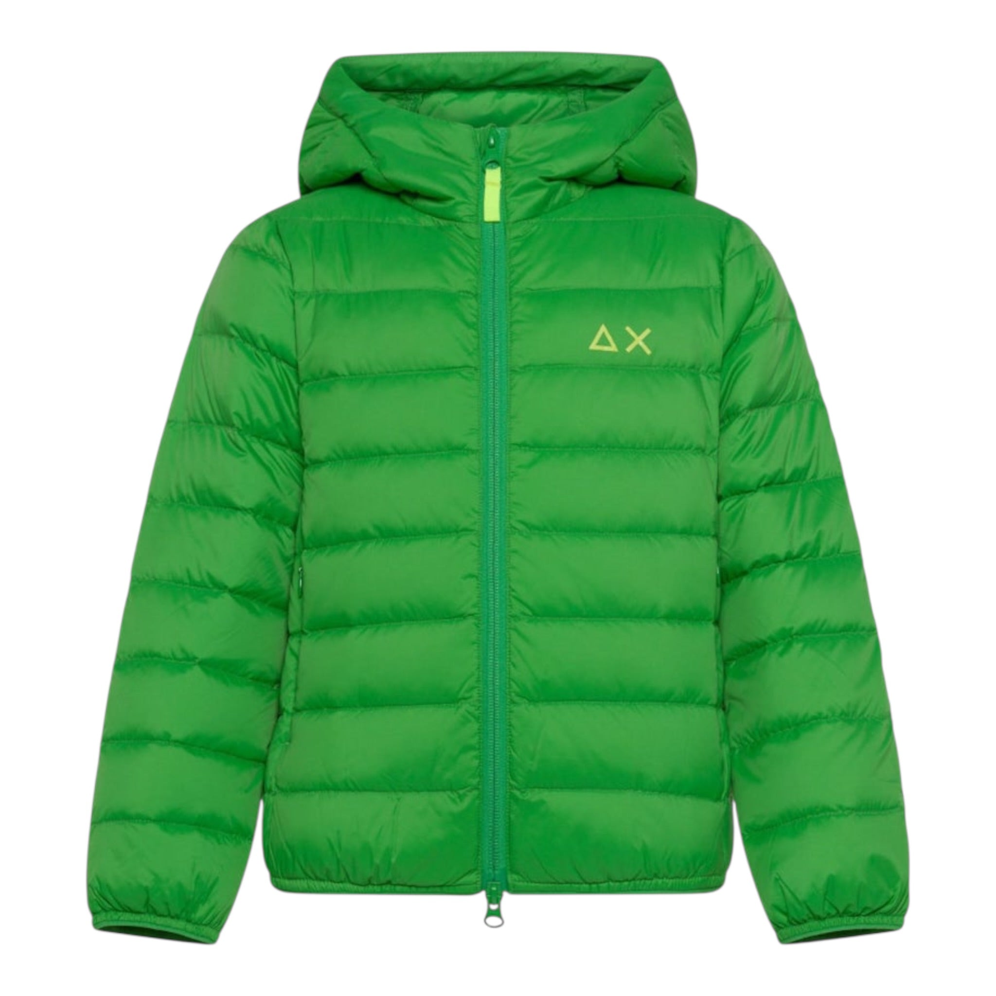 Sun68 Giubbino Tinta Unita con Cappuccio per Bambino R44301 VERDE SUN68 