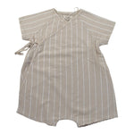Teddy E Minou Pagliaccetto Mezza Manica Tinta Unita con Fantasia A Righe per Neonata E24TU024L6010 BEIGE TEDDY E MINOU 