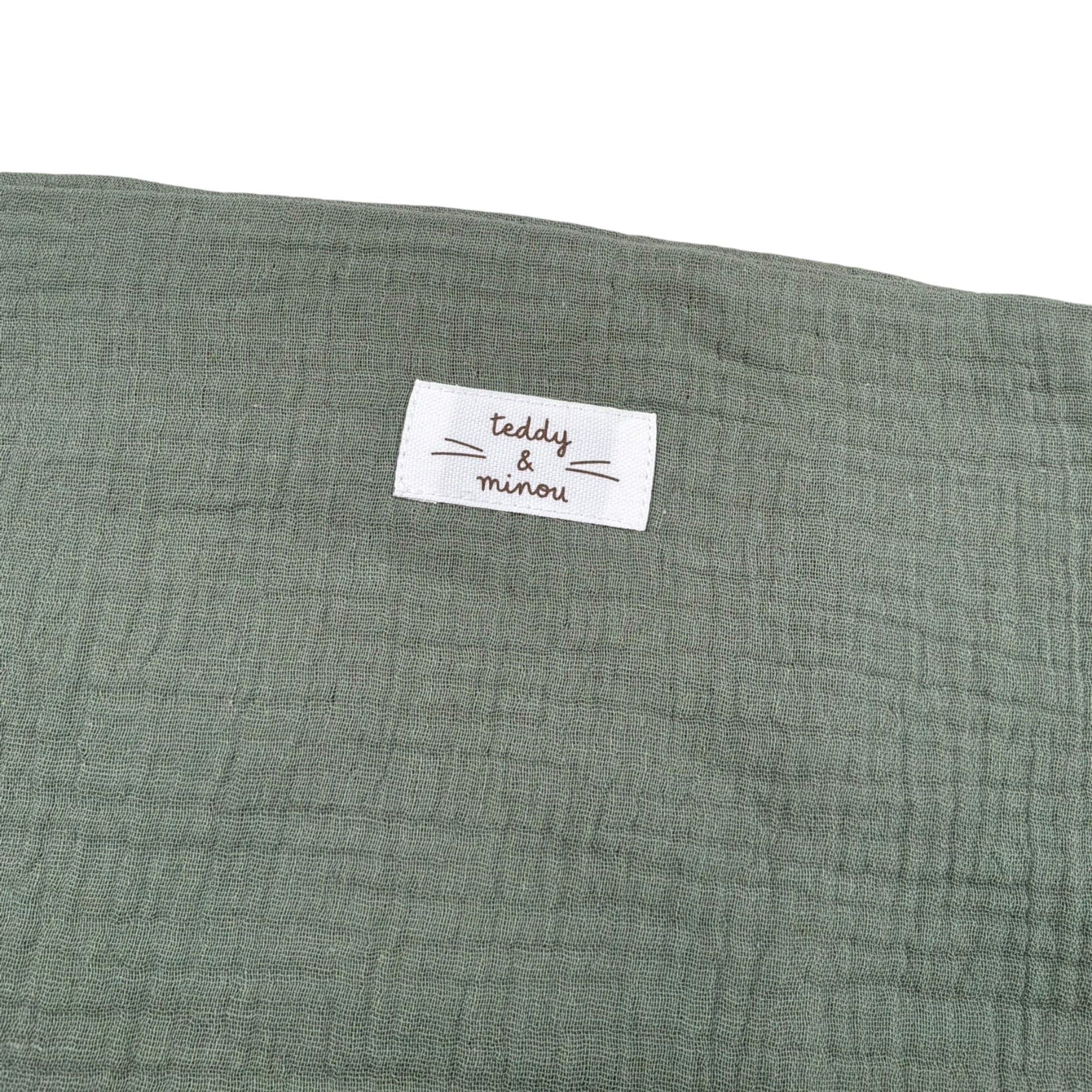 Teddy E Minou Coperta Tinta Unita per Neonato E25BI007C0070X VERDE TEDDY E MINOU 