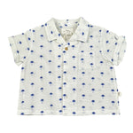 Teddy E Minou Camicia Tinta Unita con Stampa per Neonato E25CI010C4025 BIANCO TEDDY E MINOU 