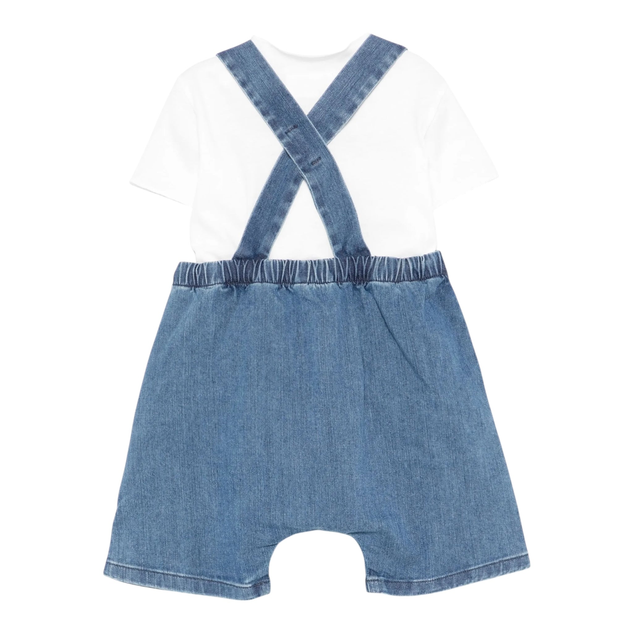 Teddy E Minou Completo 2 Pezzi T-Shirt-Salopette per Neonato E25CP064J0003 BLU TEDDY E MINOU 
