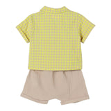 Teddy E Minou Completo 2 Pezzi Camicia-Bermuada per Neonato E25CP065C3159 BEIGE TEDDY E MINOU 