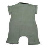 Teddy E Minou Pagliaccetto Mezza Manica Tinta Unita per Neonato E25TU008C0070XX VERDE TEDDY E MINOU 