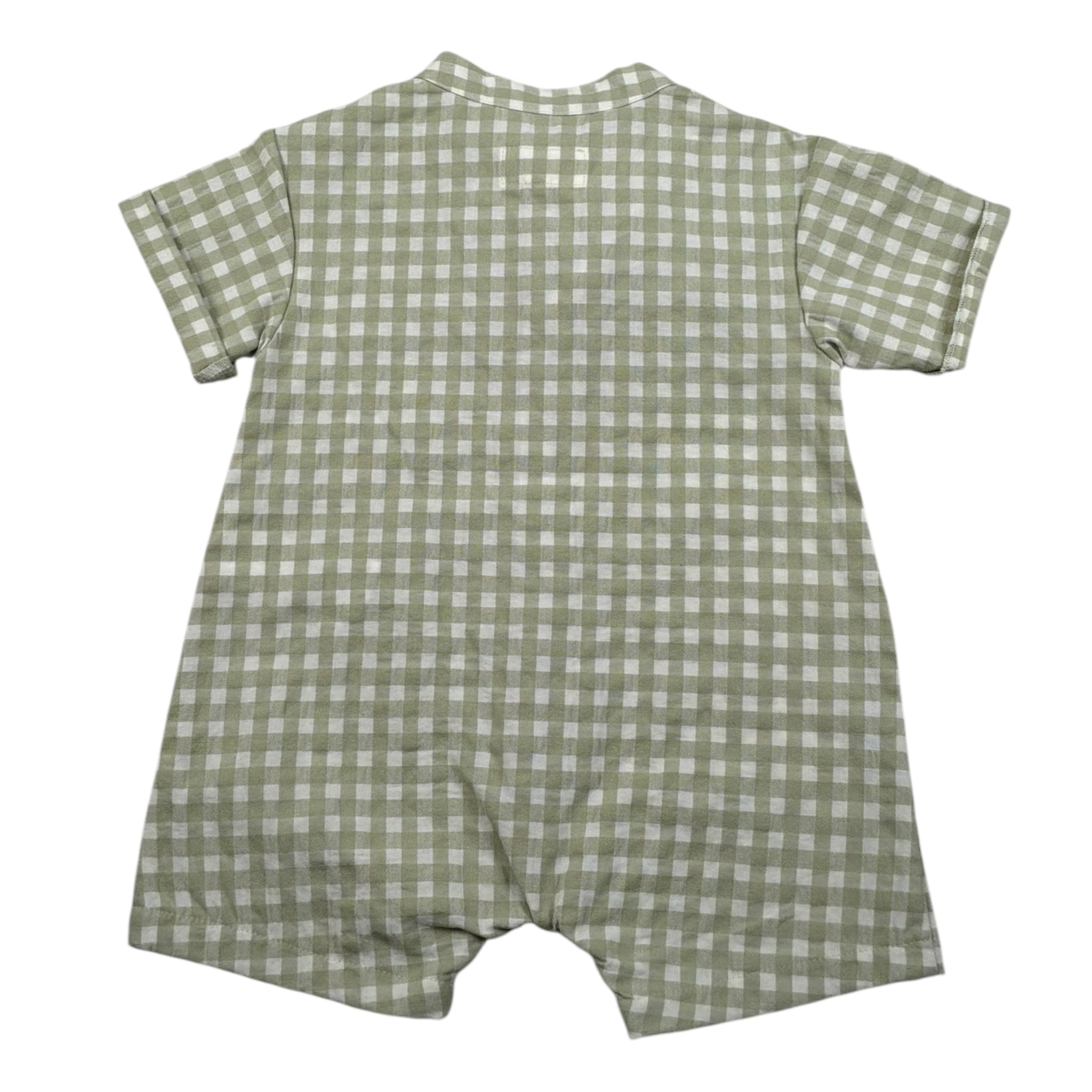 Teddy E Minou Pagliaccetto Mezza Manica Tinta Unita con Stampa per Neonato E25TU047C3159 VERDE TEDDY E MINOU 