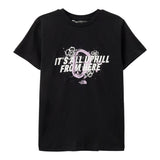 The North Face T-Shirt tinta unita Girocollo con Stampa Nero per Bambina NF0A8AXF NERO THE NORTH FACE 