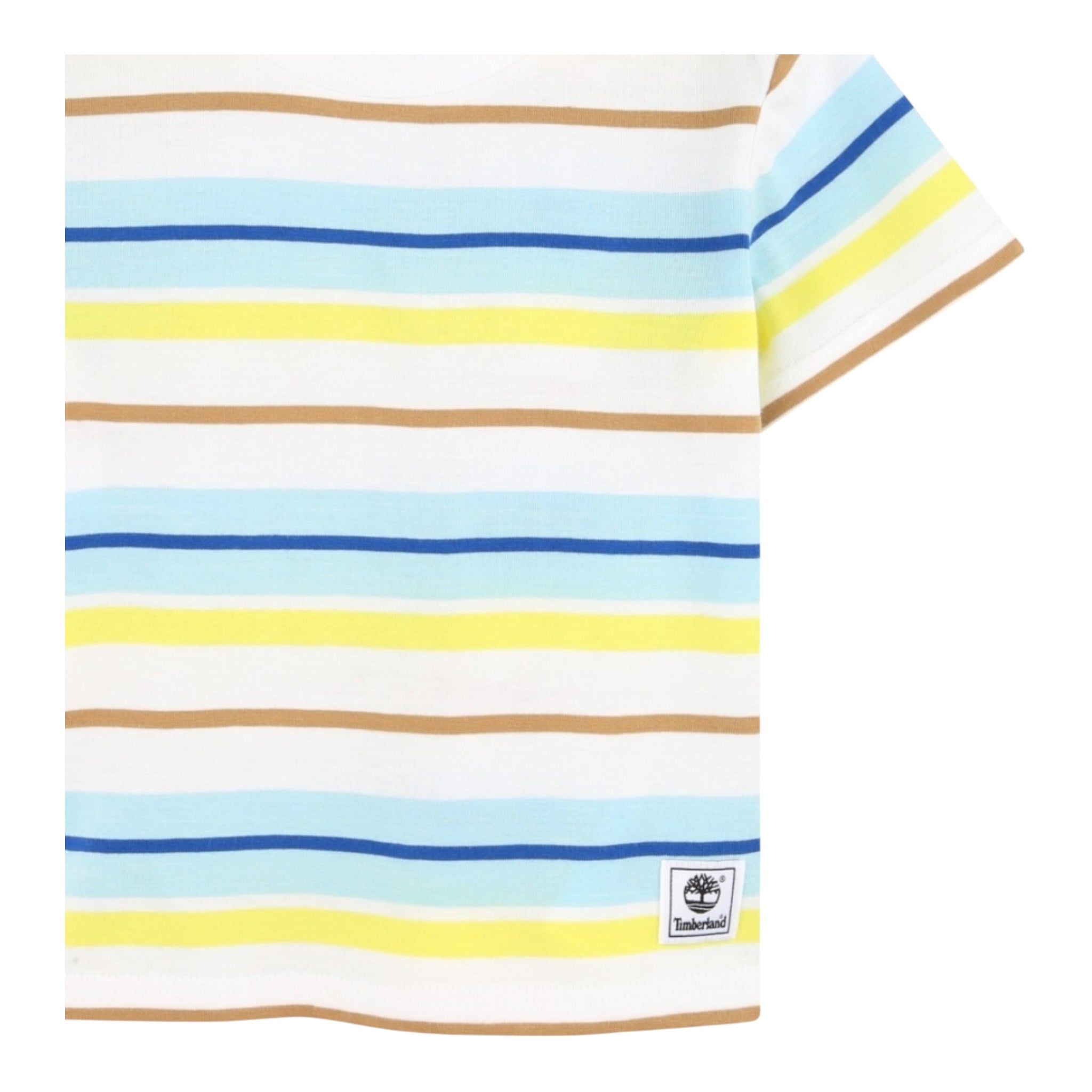 Timberland T-Shirt Tinta Unita con Fantasia A Righe per Neonato T60513N BIANCO TIMBERLAND 