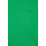 Tommy Hilfiger T-Shirt Girocollo Tinta Unita con Logo per Bambino KB0KB06879X VERDE TOMMY HILFIGER 