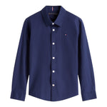 Tommy Hilfiger Camicia Manica Lunga Tinta Unita per Neonato KB0KB06965 BLU TOMMY HILFIGER 