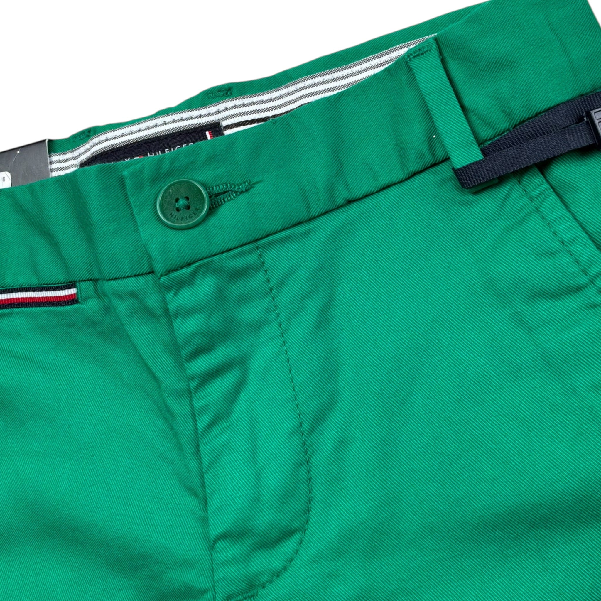 Tommy Hilfiger Bermuda Tinta Unita con Girovita Regolabile per Neonato KB0KB08704 VERDE TOMMY HILFIGER 